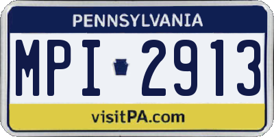 PA license plate MPI2913