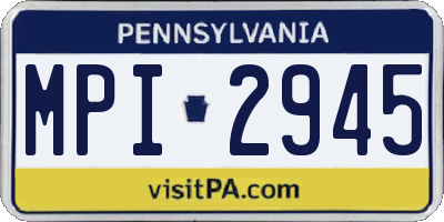 PA license plate MPI2945