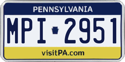 PA license plate MPI2951