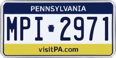 PA license plate MPI2971