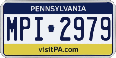 PA license plate MPI2979
