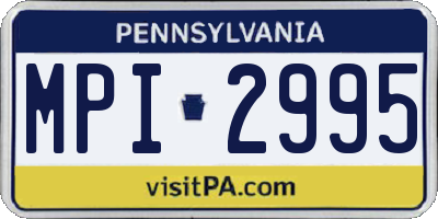 PA license plate MPI2995