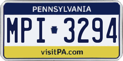 PA license plate MPI3294