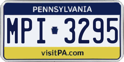 PA license plate MPI3295