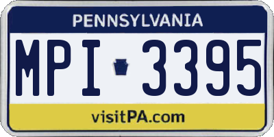 PA license plate MPI3395