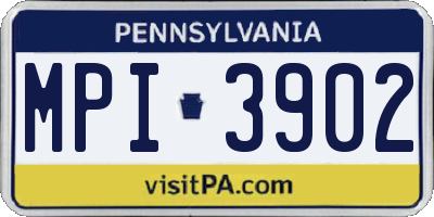 PA license plate MPI3902
