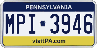 PA license plate MPI3946