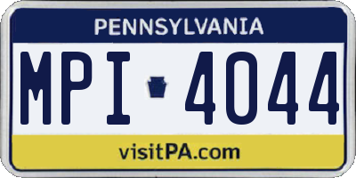 PA license plate MPI4044