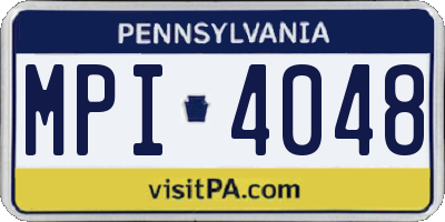 PA license plate MPI4048