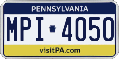 PA license plate MPI4050