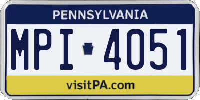 PA license plate MPI4051