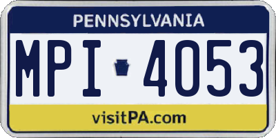 PA license plate MPI4053