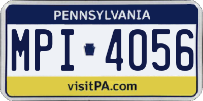 PA license plate MPI4056