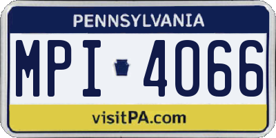 PA license plate MPI4066