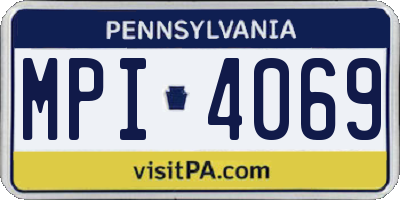 PA license plate MPI4069