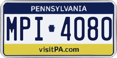 PA license plate MPI4080