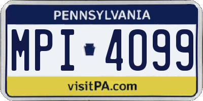 PA license plate MPI4099