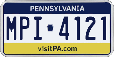 PA license plate MPI4121