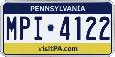 PA license plate MPI4122