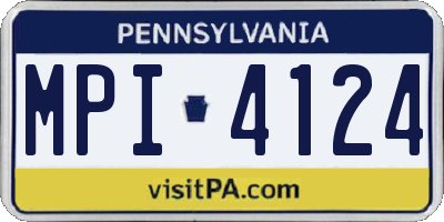PA license plate MPI4124