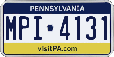PA license plate MPI4131