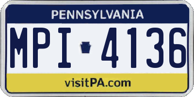 PA license plate MPI4136