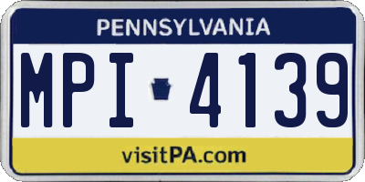PA license plate MPI4139