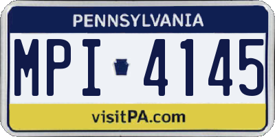 PA license plate MPI4145