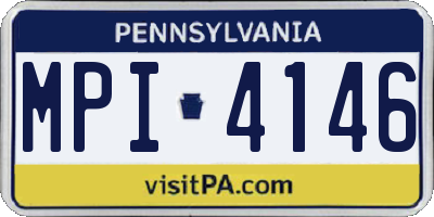 PA license plate MPI4146
