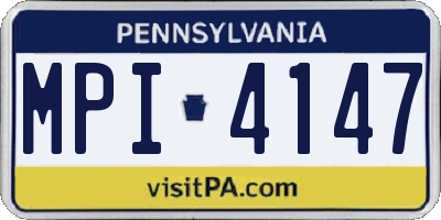 PA license plate MPI4147