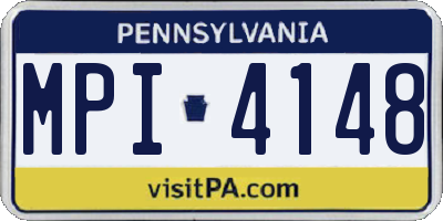 PA license plate MPI4148