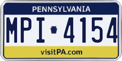 PA license plate MPI4154