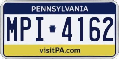 PA license plate MPI4162