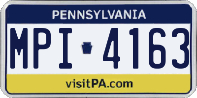 PA license plate MPI4163