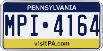 PA license plate MPI4164