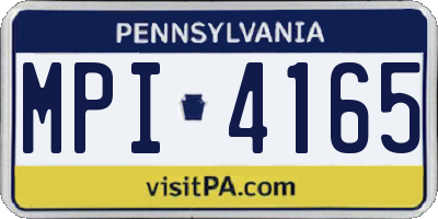 PA license plate MPI4165