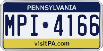 PA license plate MPI4166