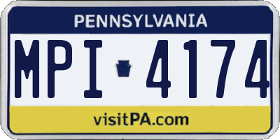 PA license plate MPI4174