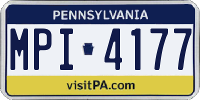 PA license plate MPI4177