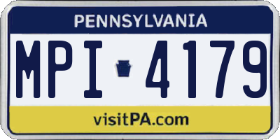 PA license plate MPI4179