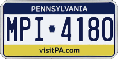 PA license plate MPI4180