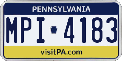 PA license plate MPI4183