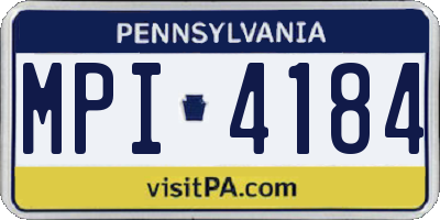 PA license plate MPI4184