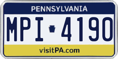 PA license plate MPI4190