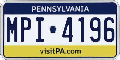 PA license plate MPI4196