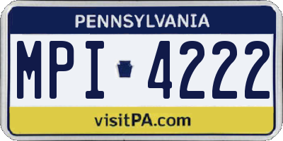 PA license plate MPI4222
