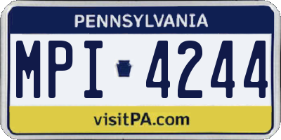 PA license plate MPI4244