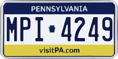 PA license plate MPI4249