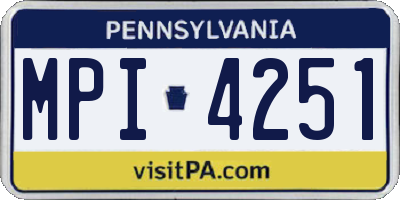 PA license plate MPI4251