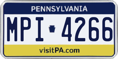 PA license plate MPI4266